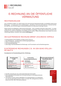 Informationsblatt " e -Rechnung an die &ouml;ffentliche Verwaltung"