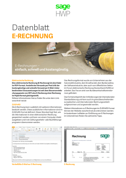 e-rechnung - Sage Software