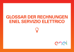 GLOSSAR DER RECHNUNGEN ENEL SERVIZIO ELETTRICO