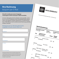 Ihre Rechnung bequem per E-Mail