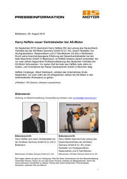 Harry Heffels neuer Vertriebsleiter bei AS