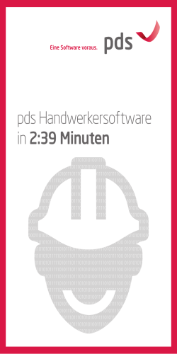 pds Handwerkersoftware in 2:39 Minuten