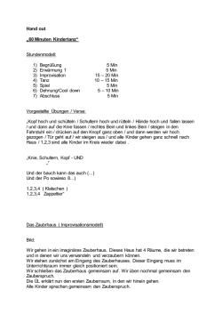 Hand out &bdquo;60 Minuten Kindertanz&ldquo; Stundenmodell: 1) Begr&uuml;&szlig;ung 5