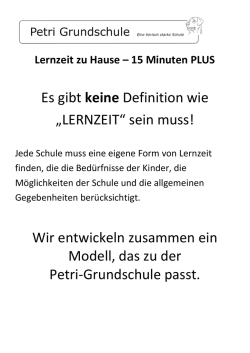 Lernzeit zu Hause – 15 Minuten PLUS