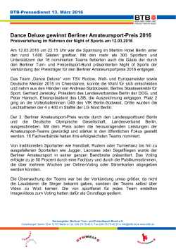 Dance Deluxe gewinnt Berliner Amateursport