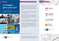 Einladung "E-Vergabe &ndash; geht`s jetzt los?"