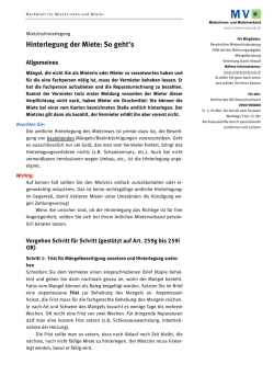 Hinterlegung der Miete: So geht`s