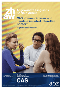 CAS Kommunizieren und handeln im - Weiterbildung