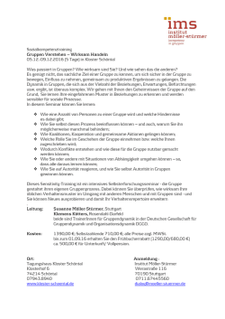 Gruppen verstehen &ndash; wirksam handeln - institut m&ouml;ller