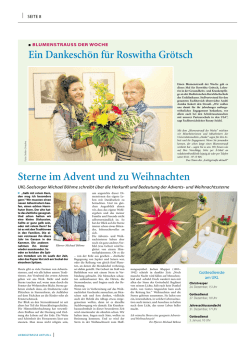 Sterne im Advent und zu Weihnachten Ein Dankeschön für