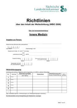Innere Medizin - S&auml;chsische Landes&auml;rztekammer