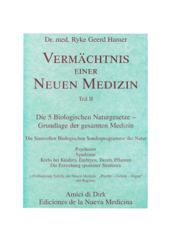 Ryke Geerd Hamer – Vermaechtnis einer Neuen Medizin – Teil 2