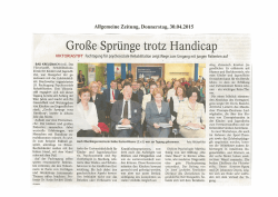 Gro&szlig;e Spr&uuml;nge trotz Hanclicap