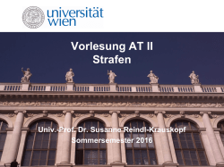 Vorlesung AT II Strafen