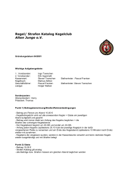 Regel/ Strafen Katalog Kegelclub Alten Junge e.V.