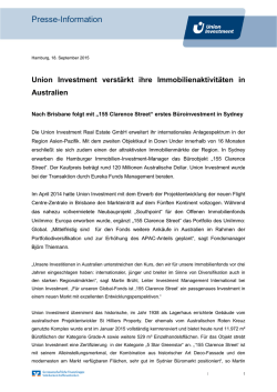 Presse-Information - Union Investment Real Estate GmbH