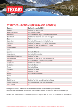 STREET COLLECTIONS (TEXAID AND CONTEX)