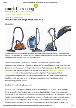 Wenn der Schein trügt. Oder eben nicht.