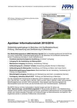 Apoldaer Informationsblatt 2015/2016