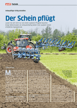 Der Schein pflügt