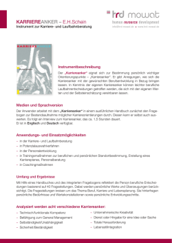 KARRIEREANKER – E.H.Schein