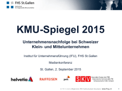 IFU-FHS - KMU-Spiegel 2015