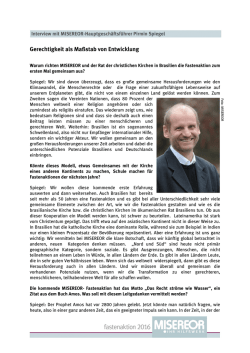 Interview mit MISEREOR-Hauptgesch&auml;ftsf&uuml;hrer Pirmin Spiegel
