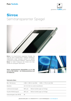 Sirrox Semitransparenter Spiegel