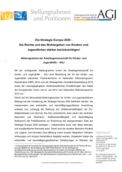 Die Strategie Europa 2020 - Die Rechte und das