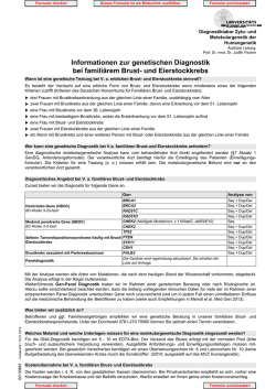 Informationen zur genetischen Diagnostik bei familiärem Brust