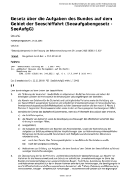 Gesetz über die Aufgaben des Bundes auf dem Gebiet der