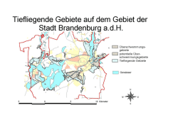 Tiefliegende Gebiete auf dem Gebiet der