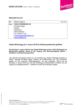 Gebiet Winteregg ab 9. Januar 2016 für