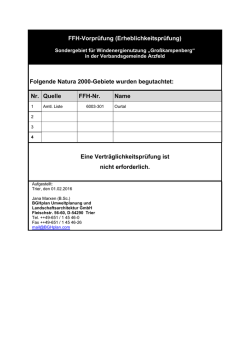 FFH-Vorpr&uuml;fung f&uuml;r FFH