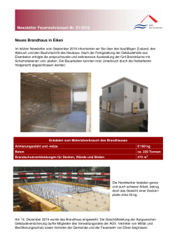Neues Brandhaus Eiken - Aargauische Gebäudeversicherung