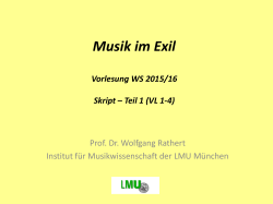 Rathert_VL_Exil_Teil1 - Institut für Musikwissenschaft