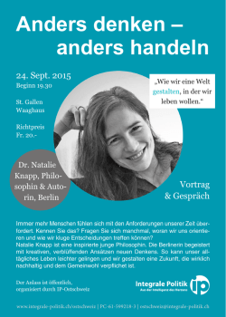 Gesprächsabend mit Natalie Knapp