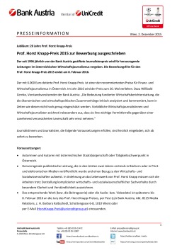 Prof. Horst Knapp-Preis 2015
