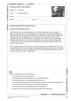 Gruselgeschichte: fertig erz&auml;hlen Aufsatzart Erz&auml;hlung