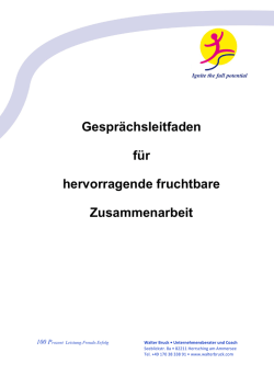 Interviewleitfaden Hervorragende fruchtbare