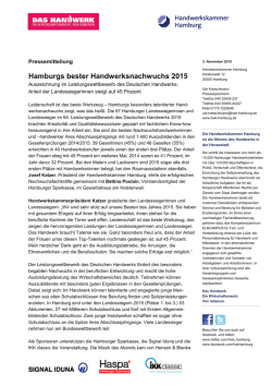 Hamburgs bester Handwerksnachwuchs 2015