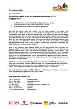 Gaildorf als bester ADAC MX Masters Veranstalter 2015