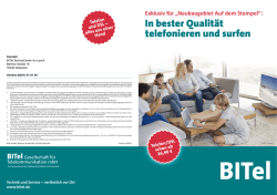 In bester Qualit&auml;t telefonieren und surfen