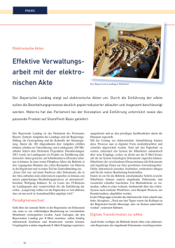 Effektive Verwaltungs- arbeit mit der elektro- nischen Akte