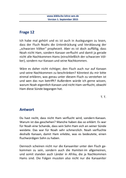 Frage 12 Antwort - Biblische Lehre