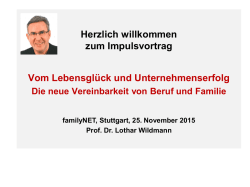 Impulsvortrag &bdquo;Vom Lebensgl&uuml;ck und