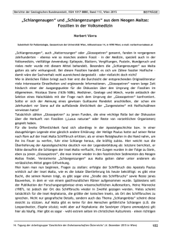 Einige Inedita zur Fr&uuml;hgeschichte der Pal&auml;ontologie an der