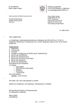 HL Schriftf&uuml;hrer Klaus-J&uuml;rgen Langer Hegering Langenfeld in der