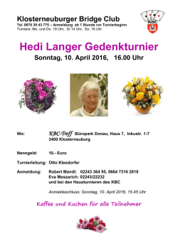 Hedi Langer Gedenkturnier