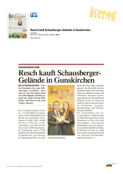 Resch kauft Schausberger-Gelände in Gunskirchen